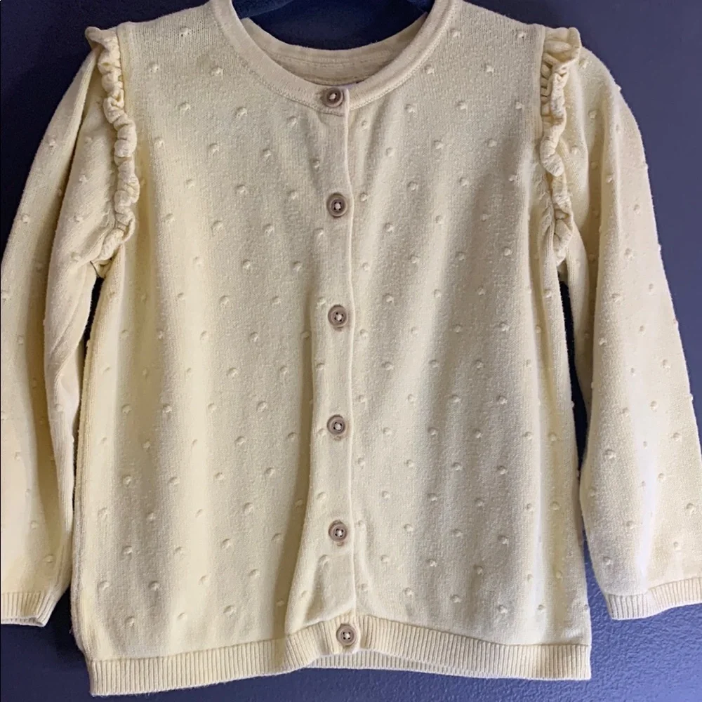 H&M Kids Yellow Button-Up Cardigan size 18M - Picture 2 of 3